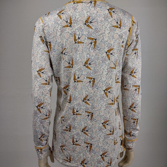 Kari Traa multicolor bird print lightweight long sleeve pullover top XL X-Large - Picture 5 of 8
